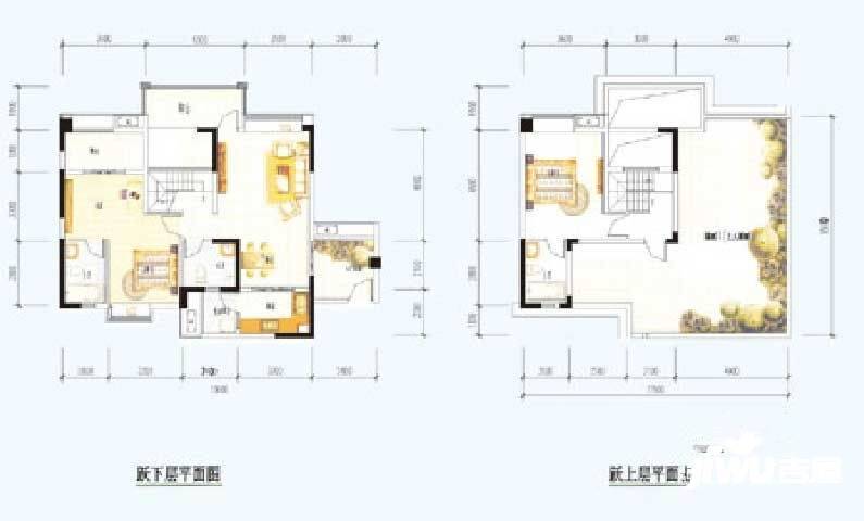 金海岸星月湾2室2厅3卫135.2㎡户型图