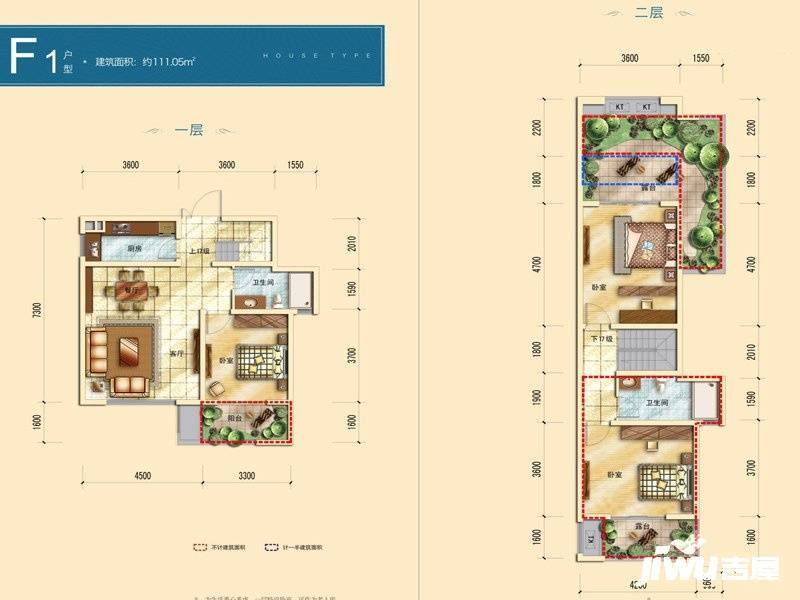 中国电建青云阶3室2厅2卫111㎡户型图