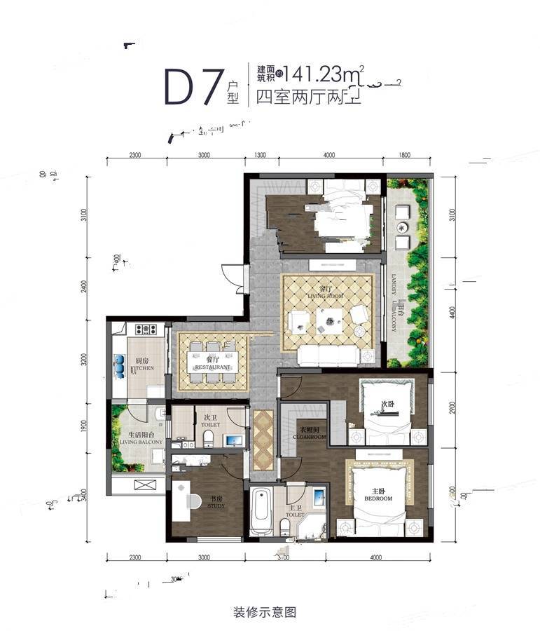 滨江领樾户型图