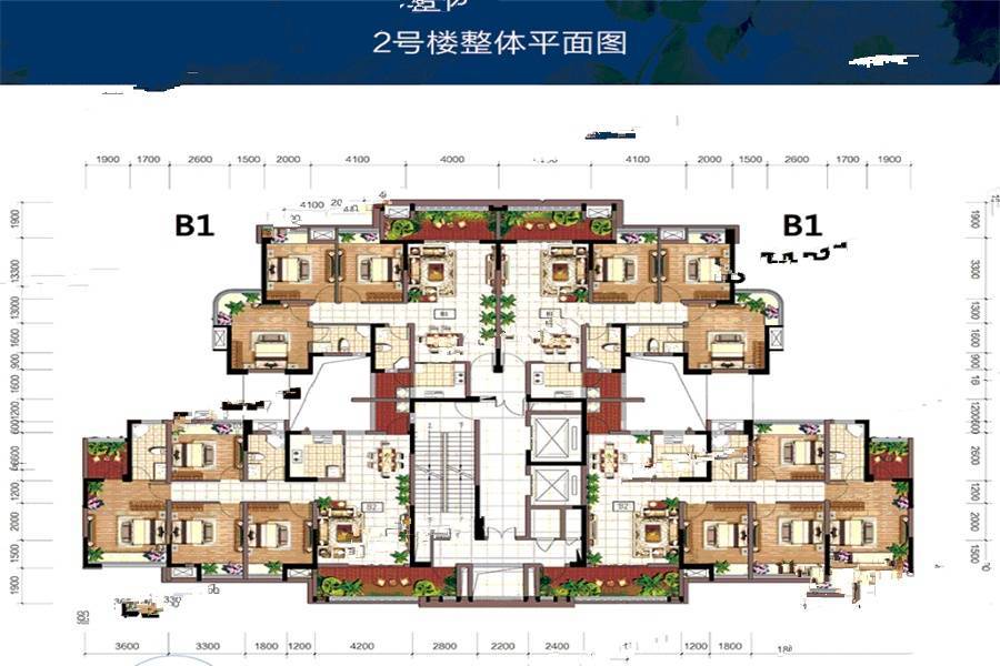 御景水岸4室2厅2卫133㎡户型图