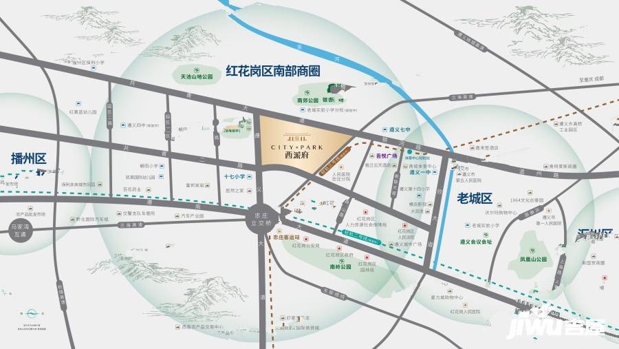 中国铁建西派府位置交通图