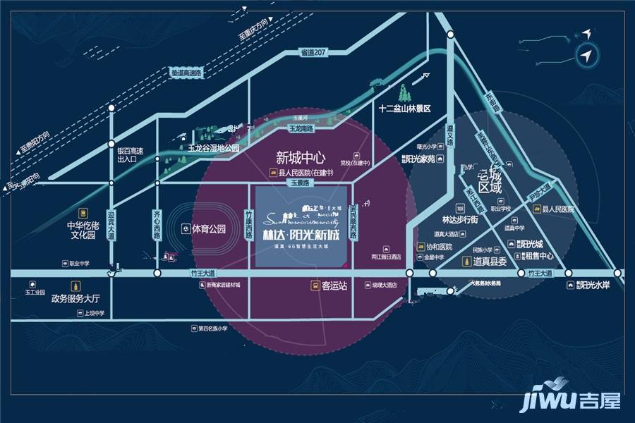 道真林达阳光新城位置交通图图片