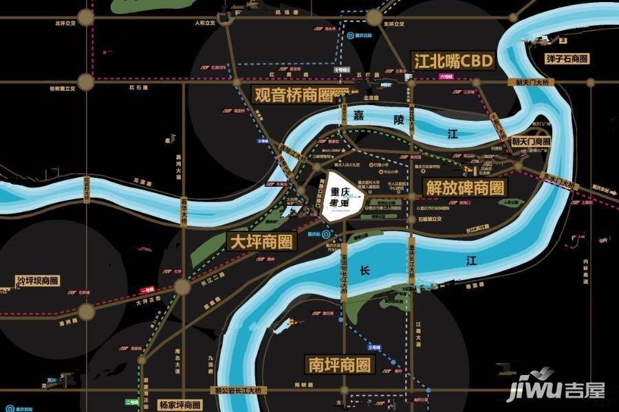 重庆中心位置交通图图片