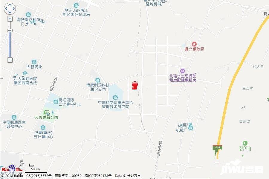 中粮合景江州锦云位置交通图图片
