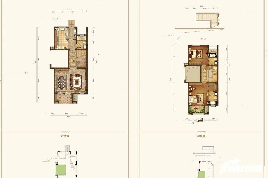 恒大翡翠湾2室2厅2卫139㎡户型图