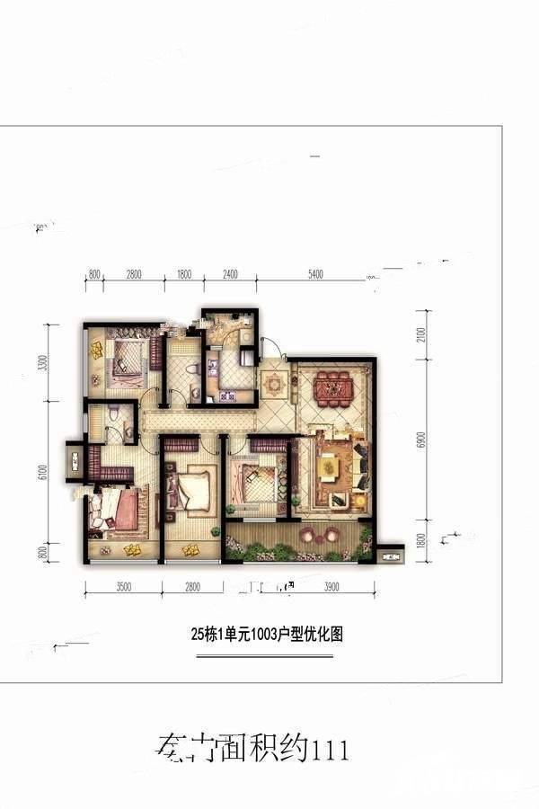 龙湖西宸原著4室2厅2卫户型图