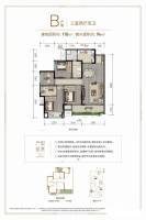 蓝光悦江府3室2厅2卫118㎡户型图