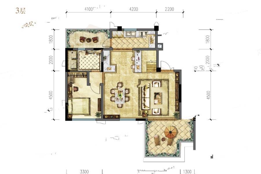 龙湖嘉天下5室3厅4卫188㎡户型图