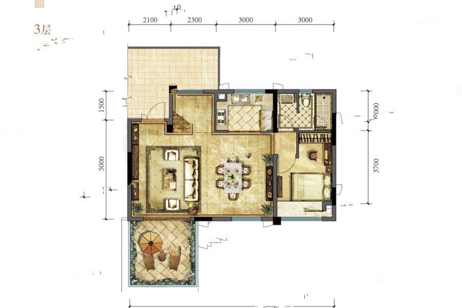 龙湖嘉天下5室3厅4卫173㎡户型图