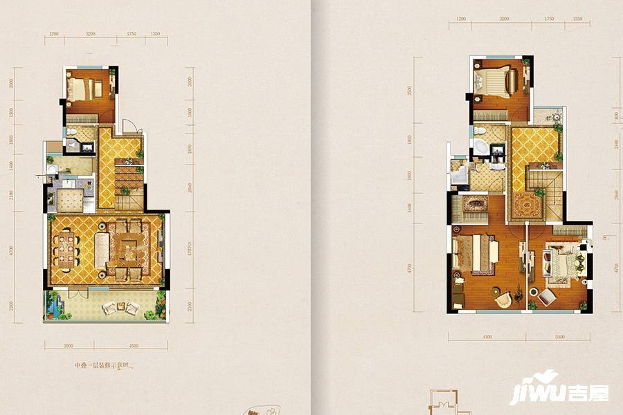 朗基八俊里商铺4室2厅3卫142㎡户型图