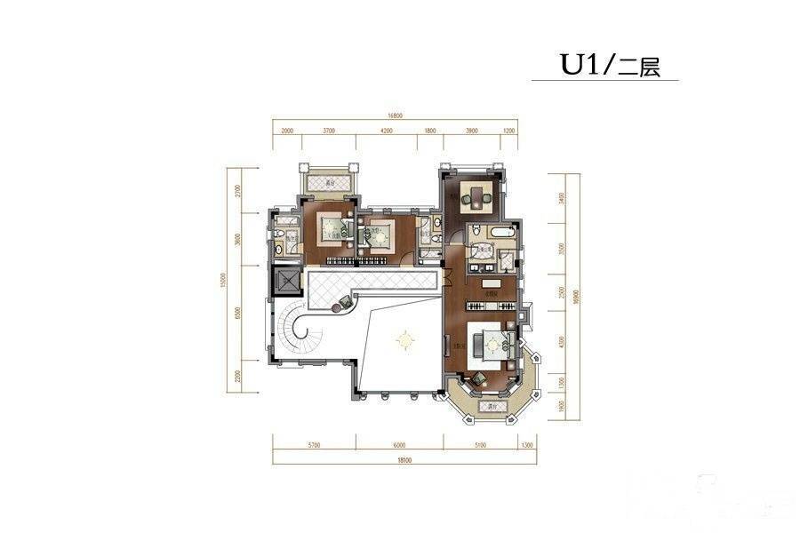 棕榈泉山顶别墅9室6厅7卫713㎡户型图