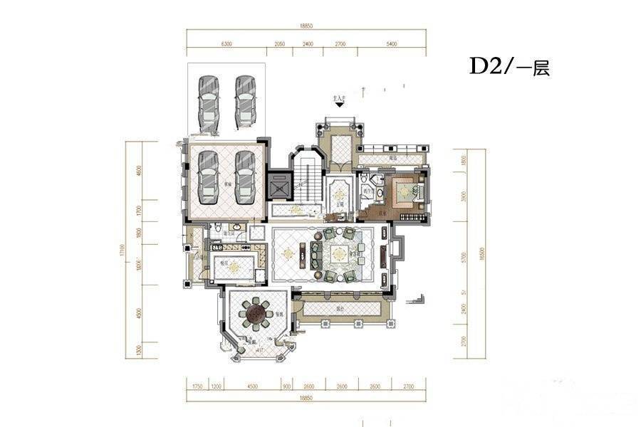 棕榈泉山顶别墅7室5厅8卫535㎡户型图