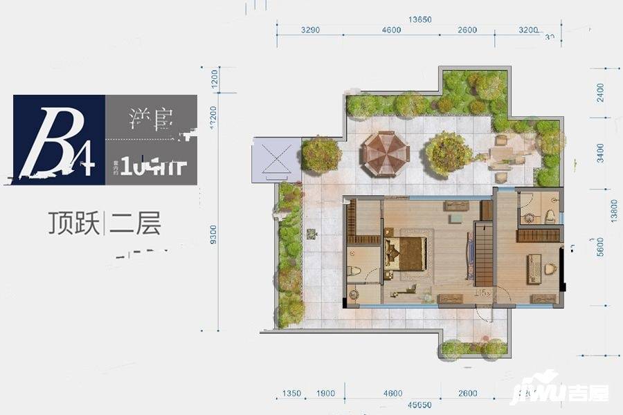 鲁能领秀城3室2厅3卫户型图