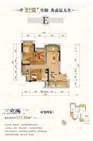 北新御龙湾3室2厅2卫117.3㎡户型图