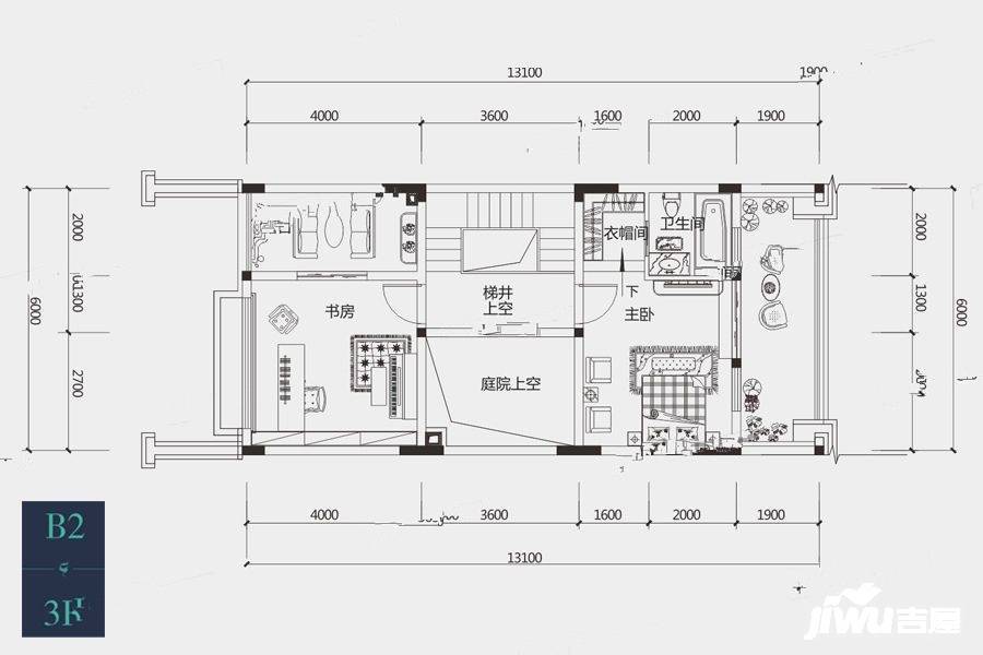 鲁能领秀城5室3厅4卫户型图