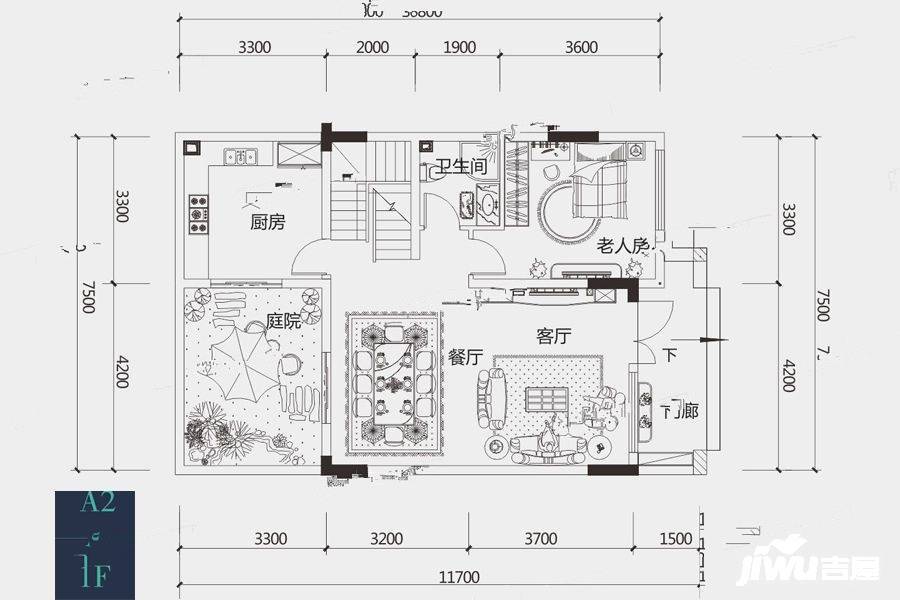 鲁能领秀城5室3厅3卫户型图