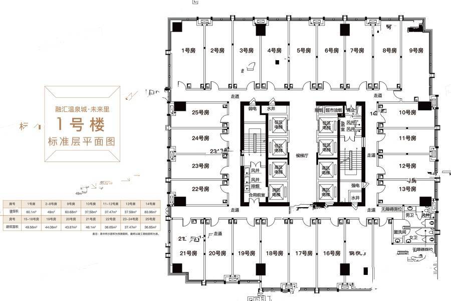 融汇温泉城未来里普通住宅37.6㎡户型图