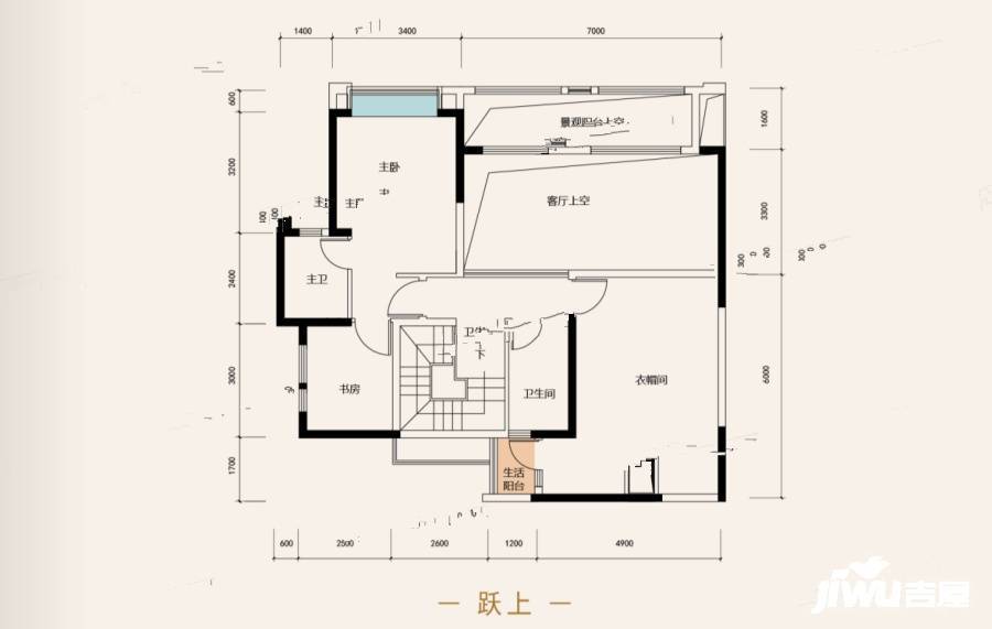 恒大轨道时代4室3厅4卫219.6㎡户型图