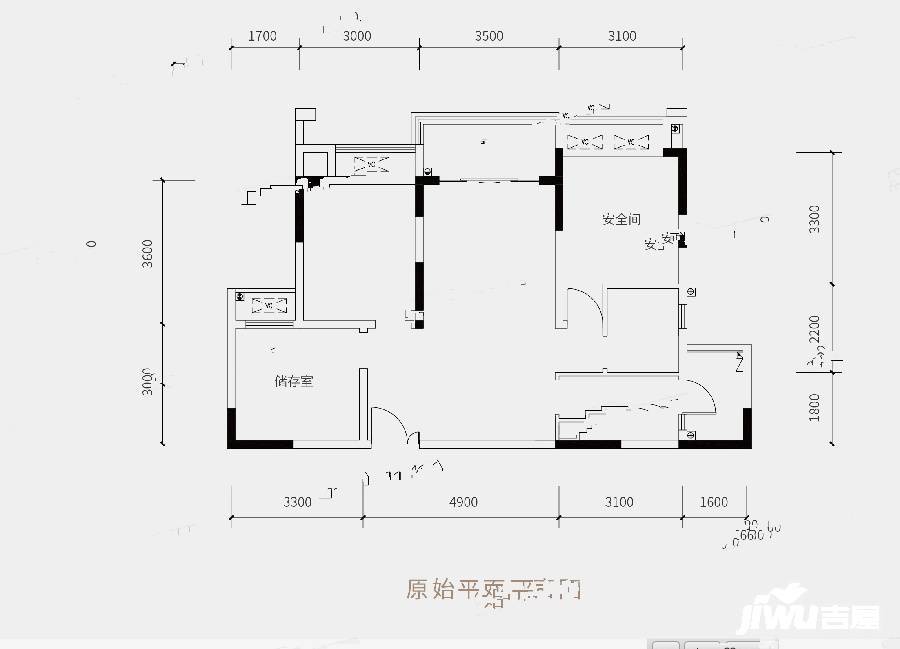 龙湖九里峰景3室2厅1卫户型图