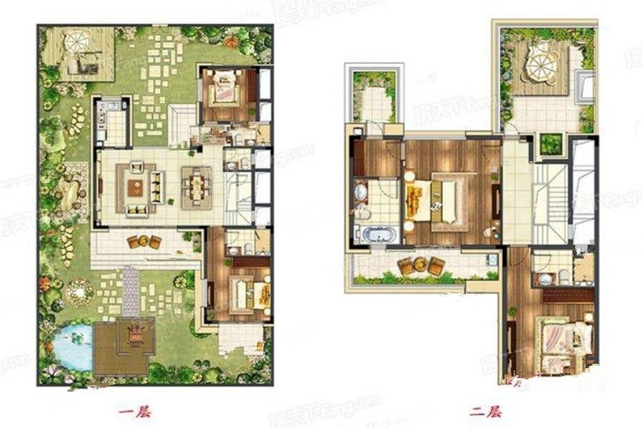 雅居乐山湖城4室2厅5卫167㎡户型图