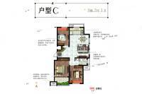 天怡珑蟠里/九珑苑3室2厅1卫109㎡户型图