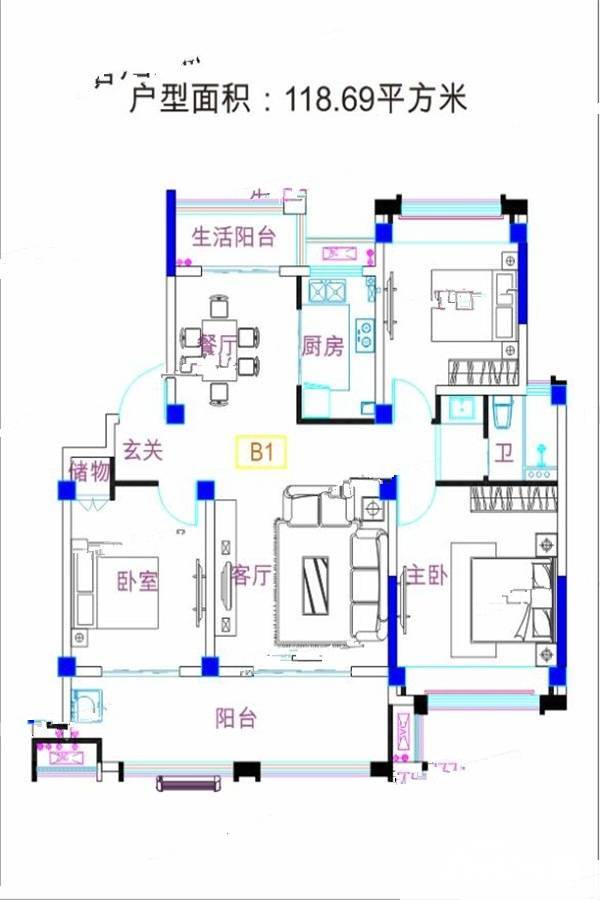 锦绣阮城
                                                            3房2厅1卫
