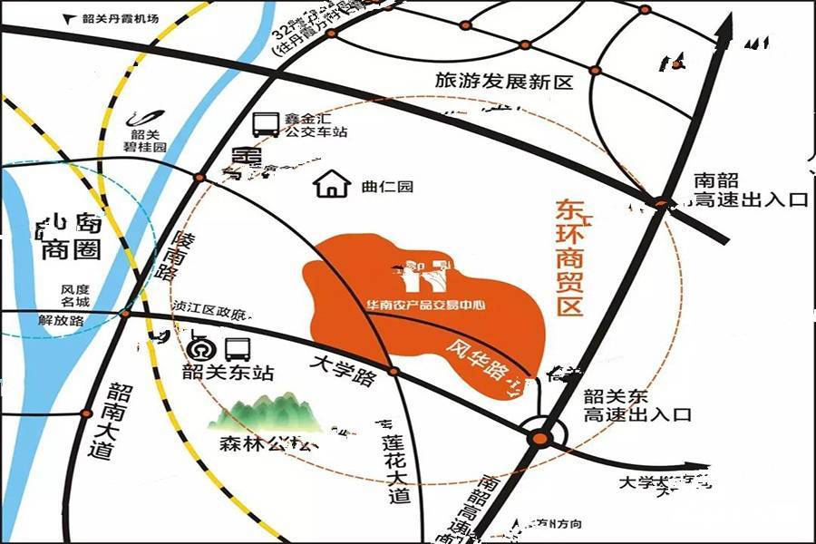 华南农产品交易中心位置交通图图片