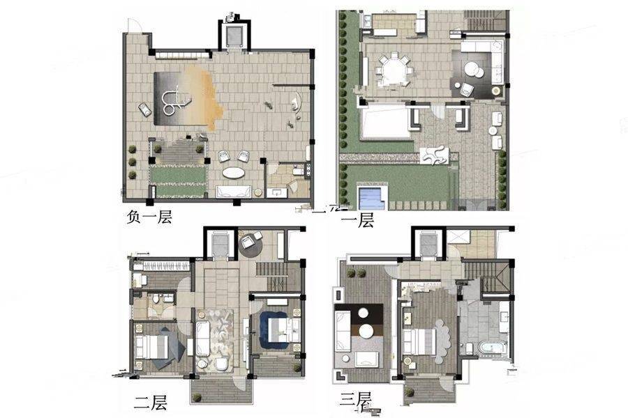 仁恒凤凰山居4室2厅4卫323㎡户型图