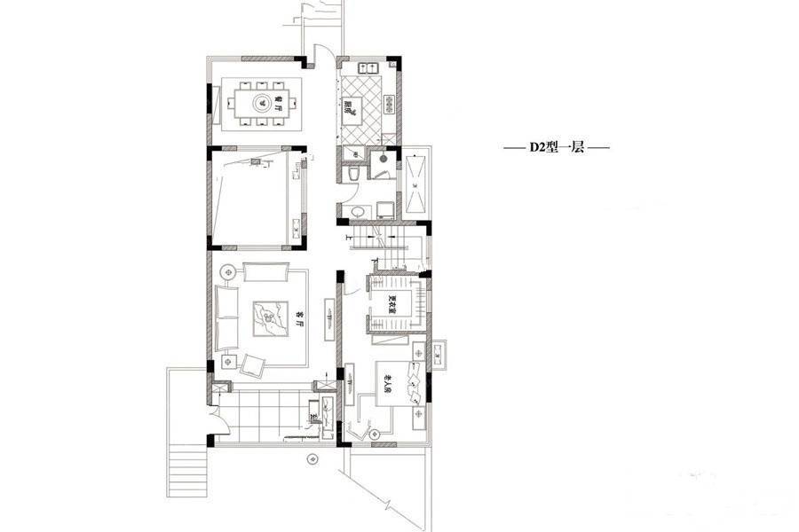 森湖溪谷5室2厅3卫233.6㎡户型图