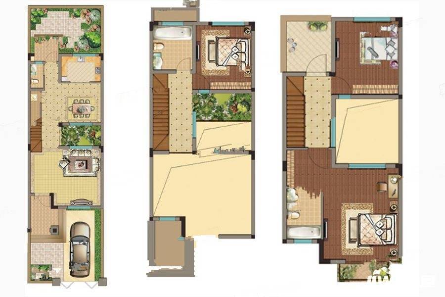 明发江湾新城3室2厅3卫149㎡户型图