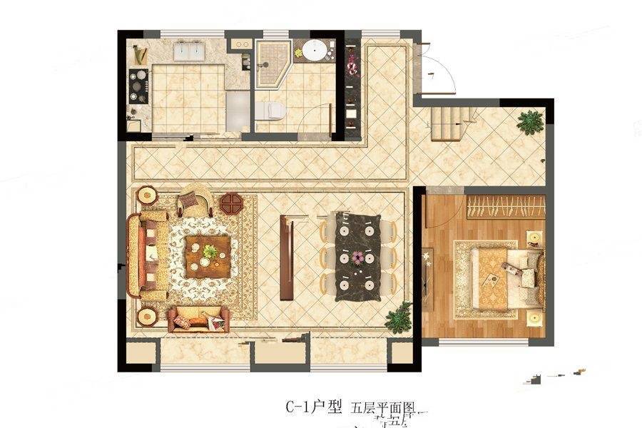 五矿澜悦方山4室2厅2卫125㎡户型图