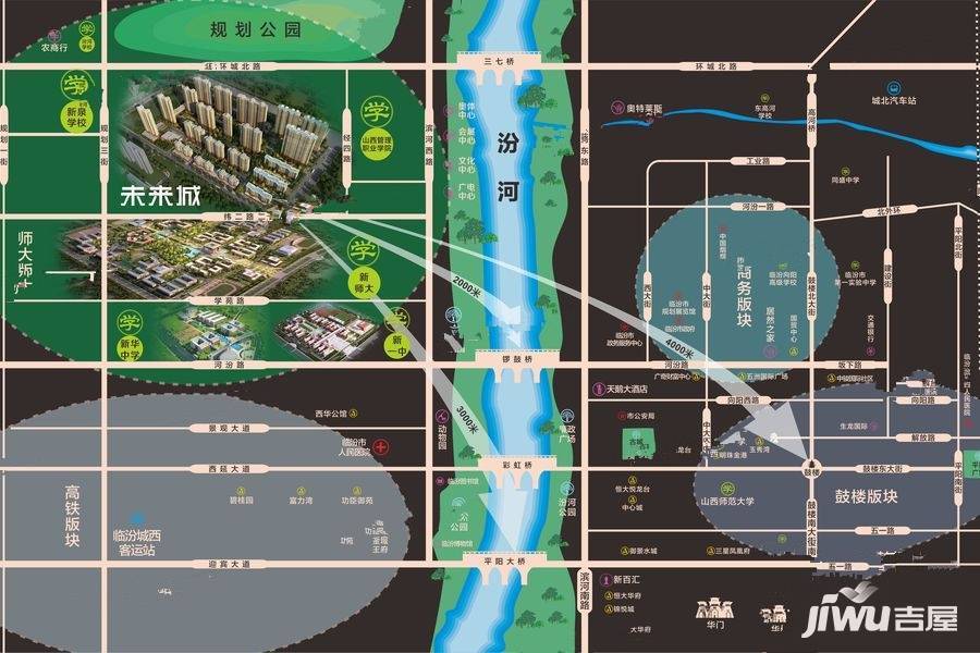 未来城位置交通图图片
