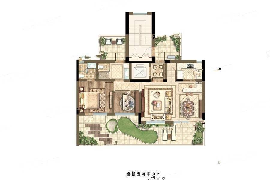 招商雍景湾4室3厅3卫110㎡户型图