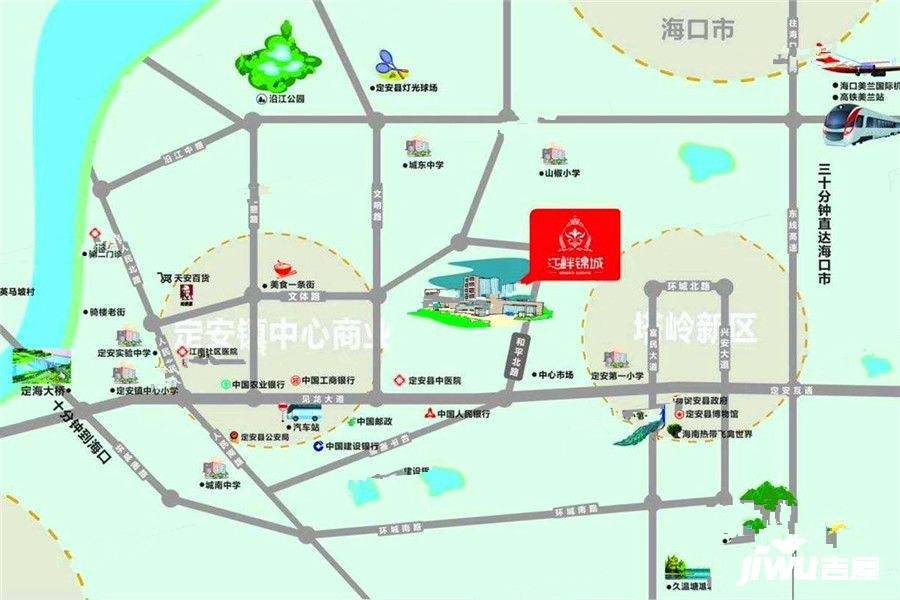 江畔锦城位置交通图图片