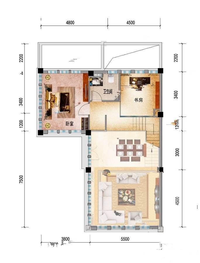 碧桂园美浪湾4室2厅3卫97.6㎡户型图