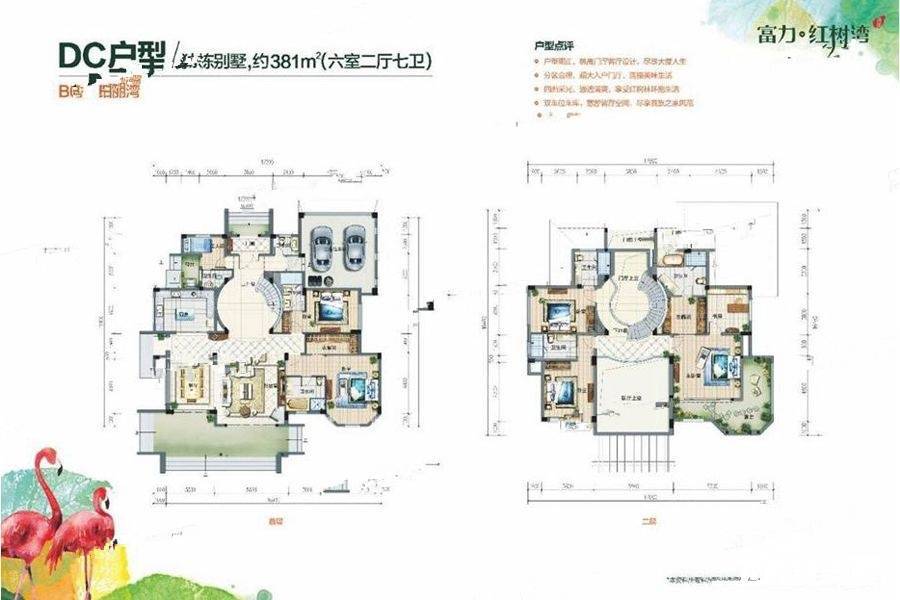 富力红树湾6室2厅7卫383㎡户型图