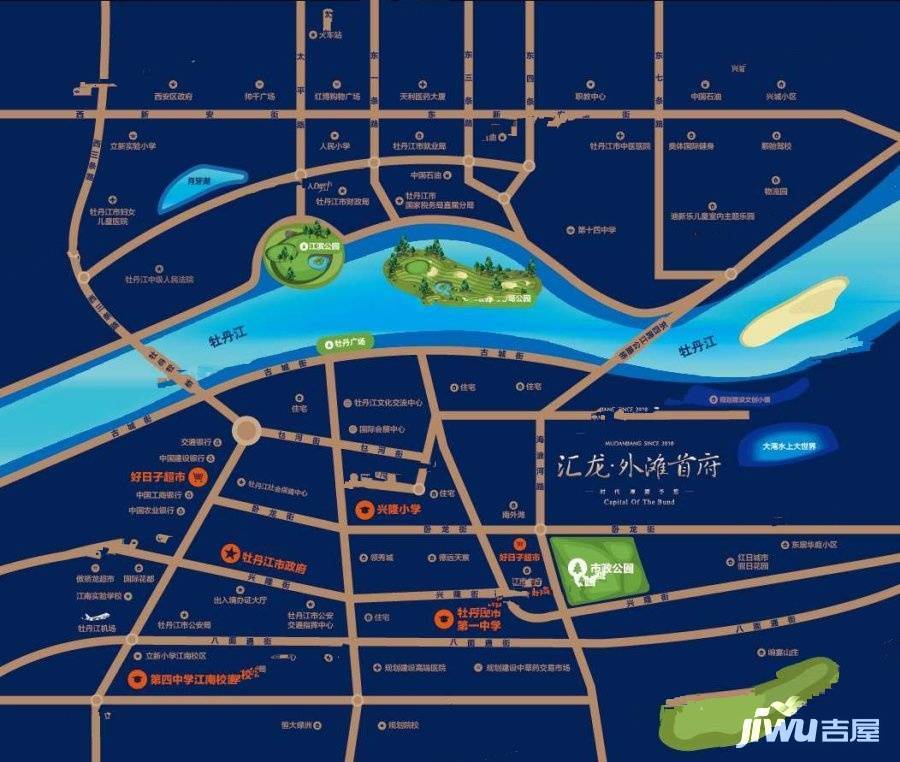 汇龙外滩首府位置交通图