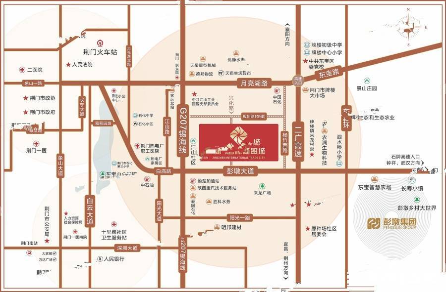 荆门国际商贸城位置交通图