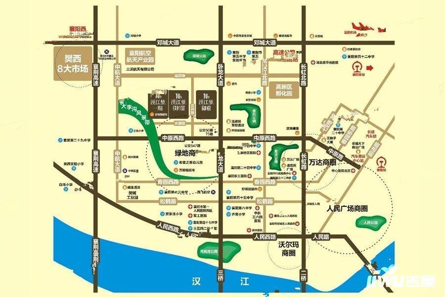 汉江梦1958御璟位置交通图图片