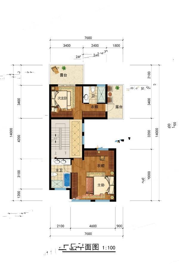 豪嘉雨林佳苑壹号院6室3厅6卫156㎡户型图