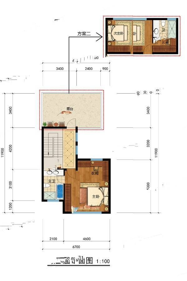 豪嘉雨林佳苑壹号院6室3厅6卫156㎡户型图