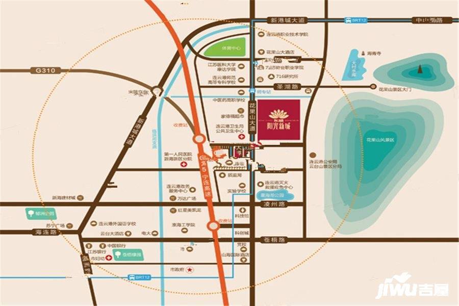 东盛阳光新城位置交通图