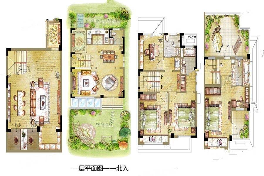 金轮湖晓兰庭4室2厅4卫152㎡户型图