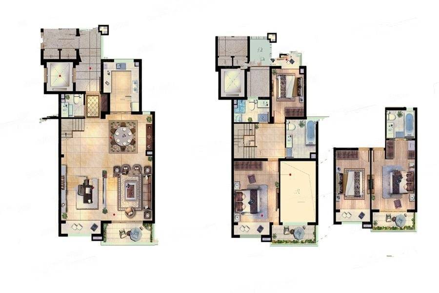 远洋太湖宸章3室2厅3卫145㎡户型图