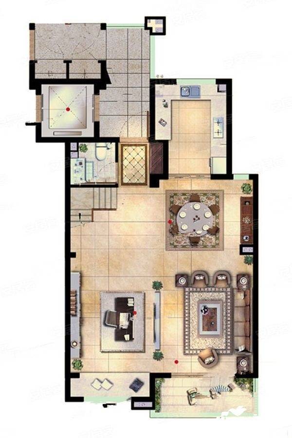 远洋太湖宸章3室2厅3卫145㎡户型图