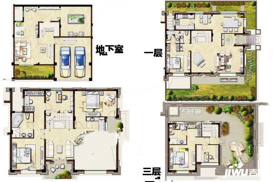 绿地乐和城4室2厅5卫369㎡户型图