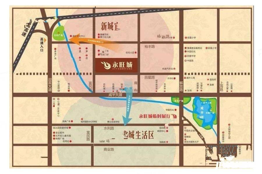 永旺城位置交通图图片