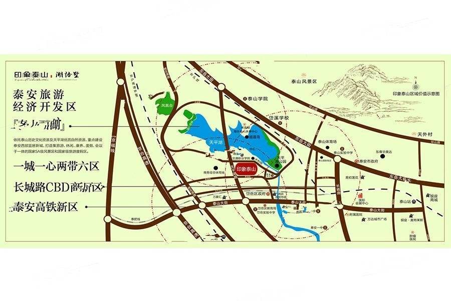 印象泰山湖语墅位置交通图图片