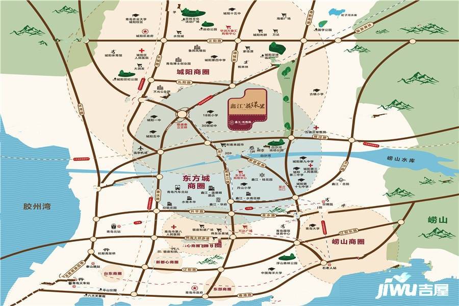 鑫江花漾里位置交通图