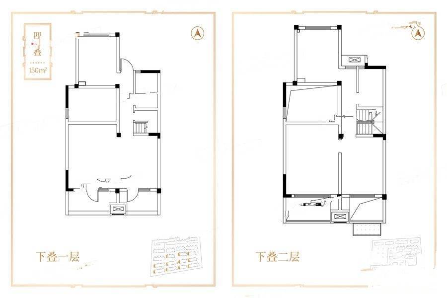 龙湖九里晴川3室2厅2卫150㎡户型图